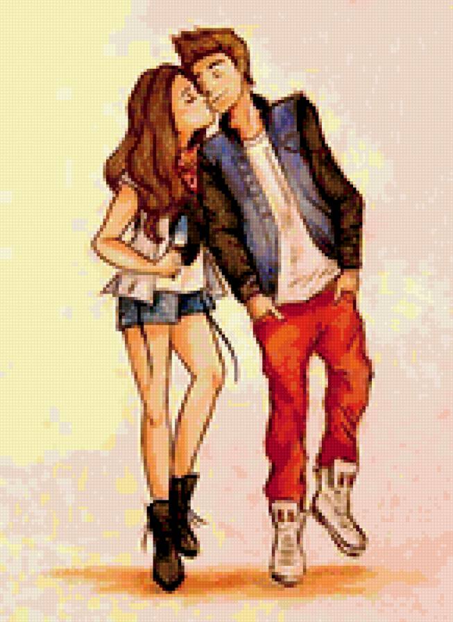 Парочка - девушка, парень - предпросмотр