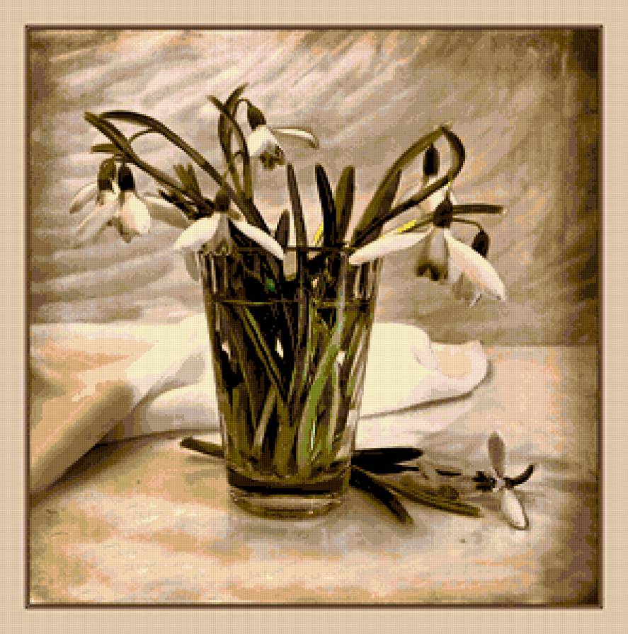 подснежники - букет, цветы, весна, натюрморт, подснежники - предпросмотр