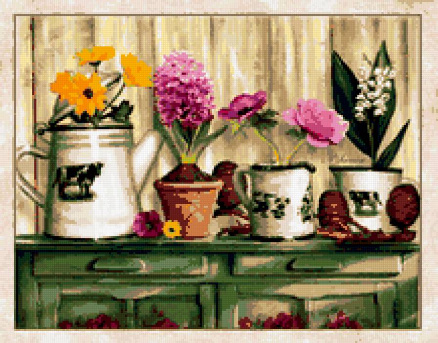 цветочный комод 1 - цветы - предпросмотр