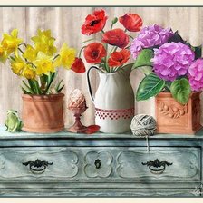 Схема вышивки «цветочный комод 2»