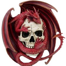 Схема вышивки «дракон и череп»