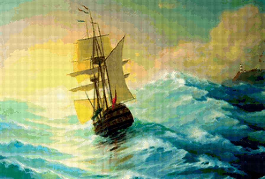 Корабль в море - море, корабль - предпросмотр