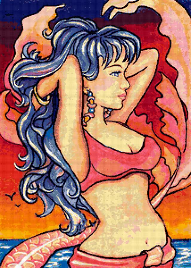 русалка - море, мифология, фентези, сказка, девушка, русалки, миф, русалочка - предпросмотр