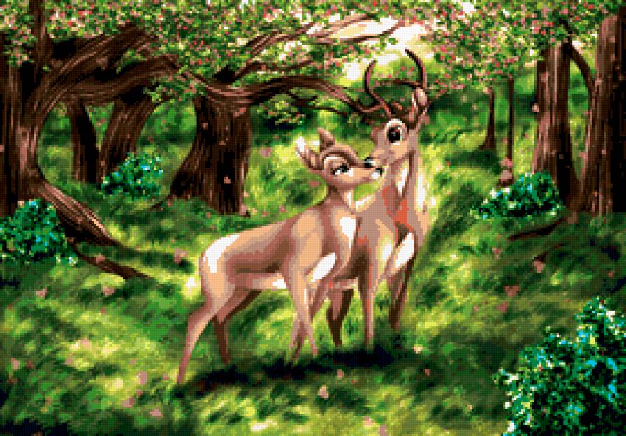 бемби - мульт, мультик, олени, животные, дисней, детская, детям, зверята, олень - предпросмотр