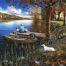 Схема вышивки «На рыбалке»