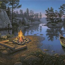 Схема вышивки «Ночной костер»