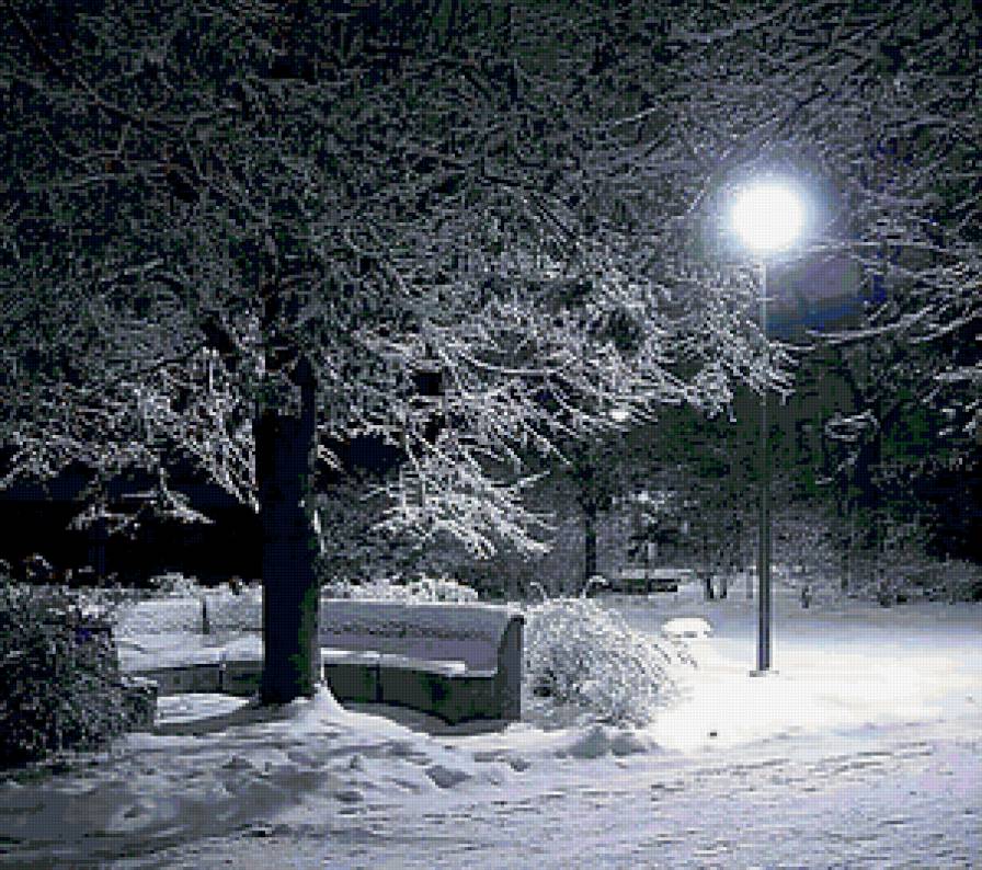 зимний вечер - ночь, зима - предпросмотр