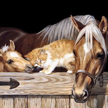 Схема вышивки «Друзья»