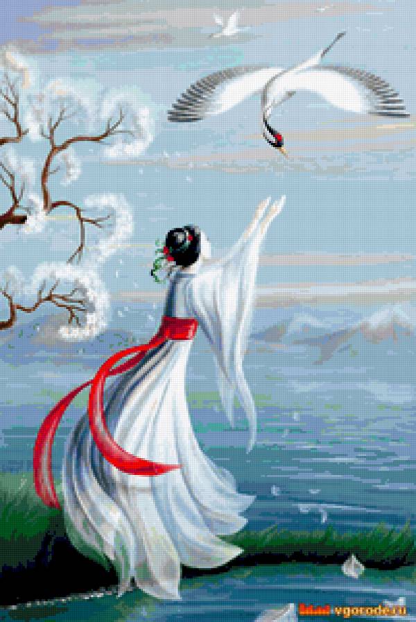 Девушка - японский стиль - предпросмотр