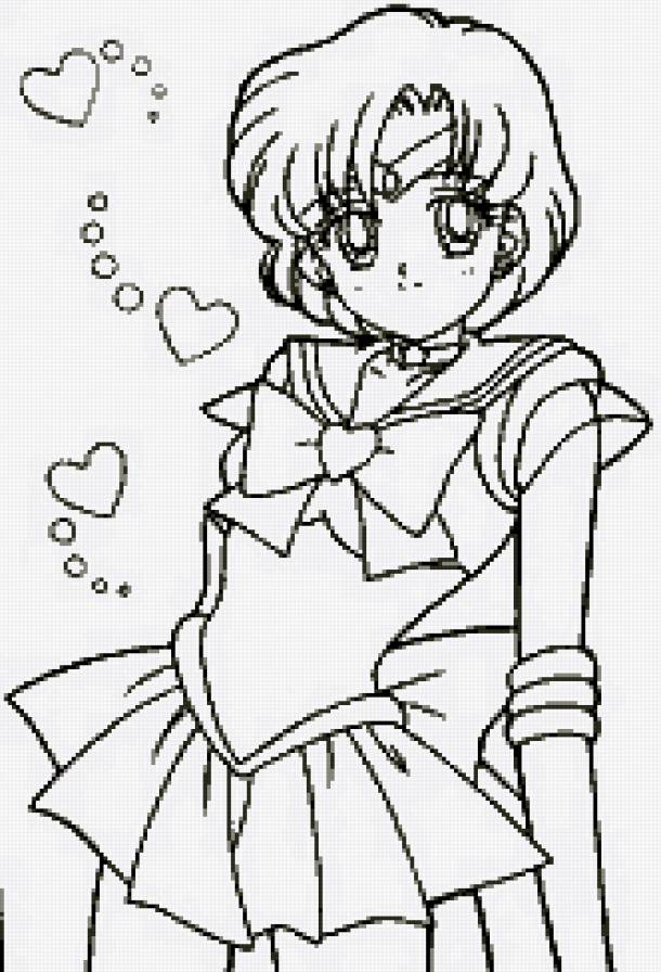 Сейлор Меркурий - аниме персонаж, сейлор воин - предпросмотр