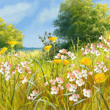 Схема вышивки «луговые цветы»