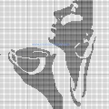 Схема вышивки «Девушка с кофе»
