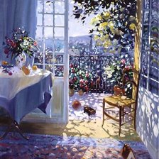 Схема вышивки «вид с балкончика»