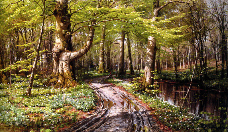 дорога в лесу - оригинал