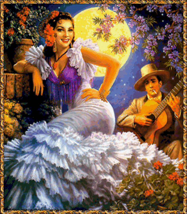 Серенада. - девушки, гитара, пара, музыка, серенада - предпросмотр