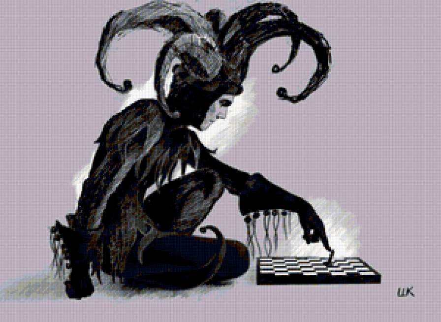 Партия закончена - черно-белое, шахматы - предпросмотр