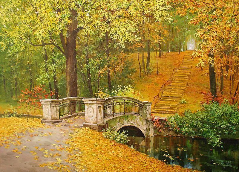 осенний пейзаж - лес, пейзаж, осень - оригинал