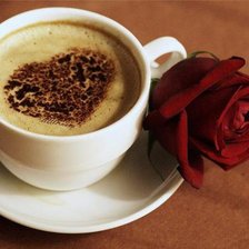 Кофе с розой