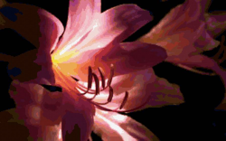 лилии - цветы, лето, лилии, панно - предпросмотр