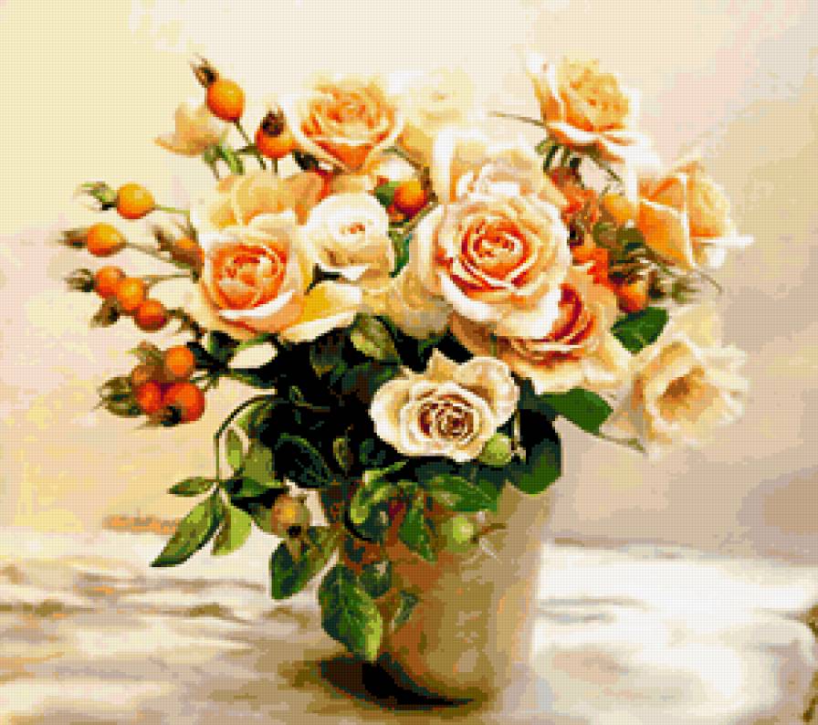 Чайные розы - розы, цветы - предпросмотр