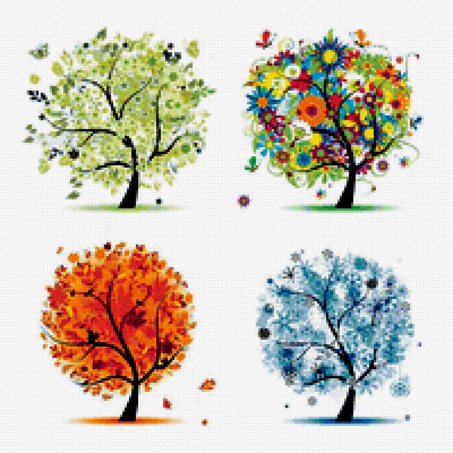времена года - времена года, дерево - предпросмотр