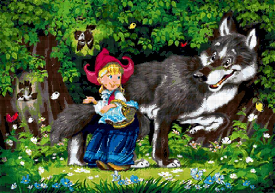 красная шапочка - картина - предпросмотр