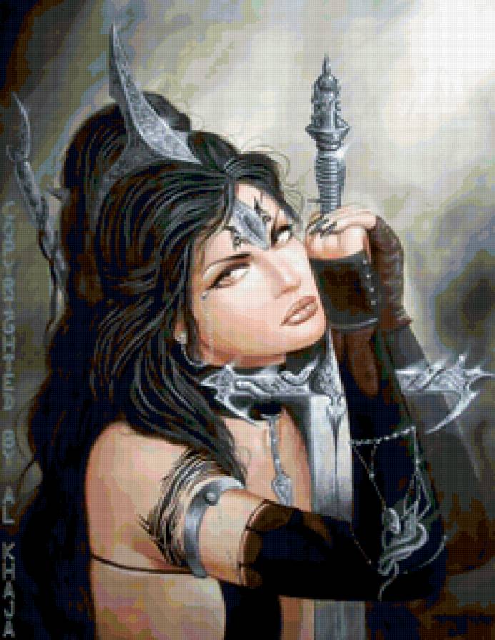 №335030 - воин, девушка, фэнтези, женская красота - предпросмотр