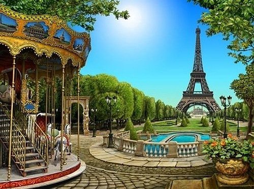 Париж - картина - оригинал