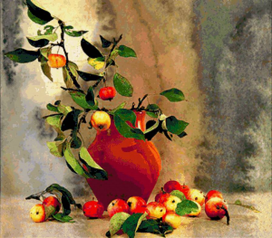 №335240 - натюрморт, яблоки, фрукты - предпросмотр