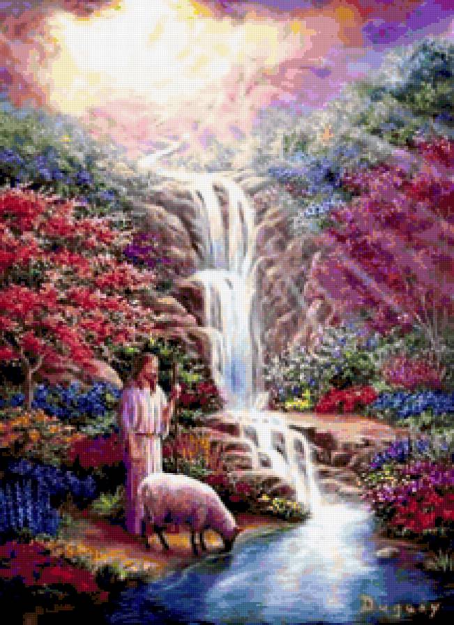 исток - иисус, природа, животные - предпросмотр