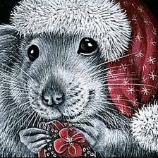 Схема вышивки «Новогодний Мыша для малыша»