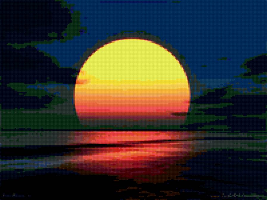 закатное солнце - закат - предпросмотр