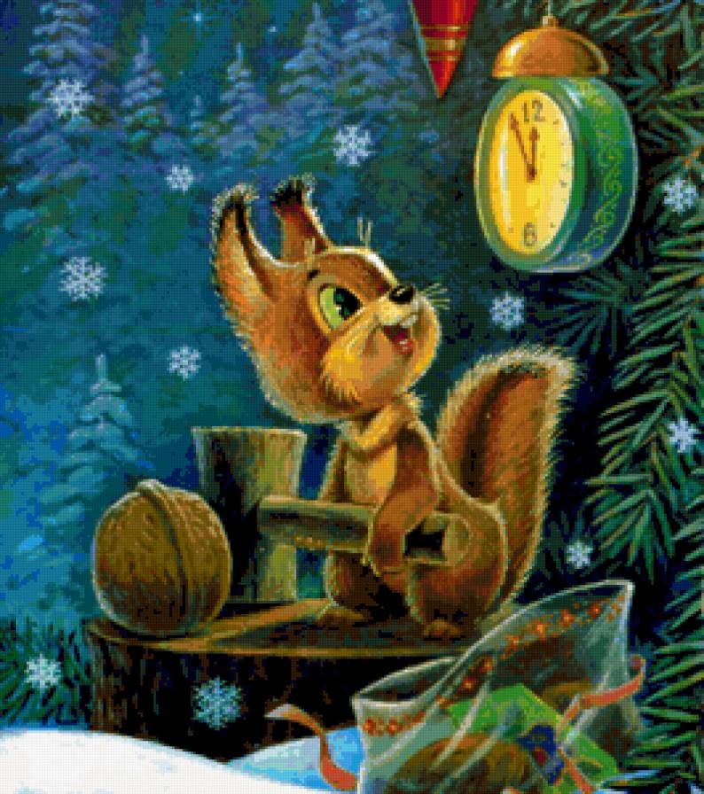 №335819 - зарубин, новый год, советское, открытка - предпросмотр