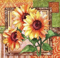 Подушка "Подсолнухи" - узоры, подсолнухи, цветы, подушки, подсолнух, подушка - оригинал