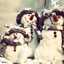 Схема вышивки «снеговички»