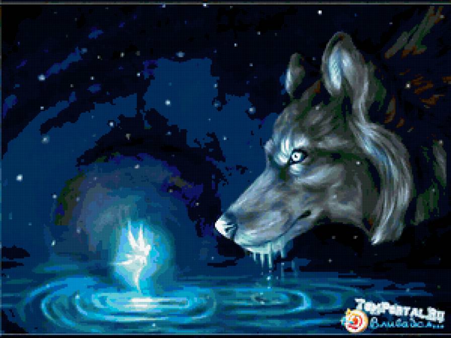 №336288 - фэнтези, эльф, волк - предпросмотр