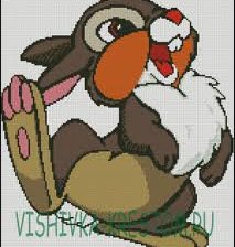 Схема вышивки «заяц»