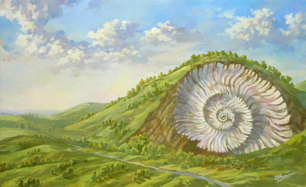 "Гость" В.И. Калинин - ракушка, пейзаж, живопись - оригинал