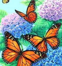 Оригинал схемы вышивки «Цветы и бабочки» (№336902)