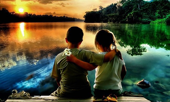 Мальчик и девочка - оригинал