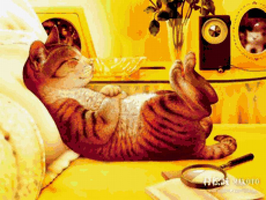 котофей отдыхает - диван, кот - предпросмотр