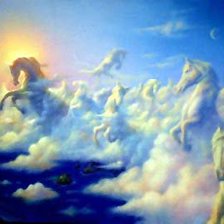 Схема вышивки «Фантазия с облаками»