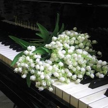 Схема вышивки «музыка ландышей»