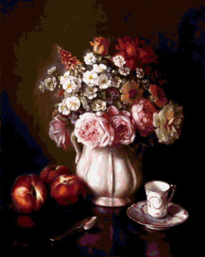 Цветочное настроение - натюрморт - предпросмотр