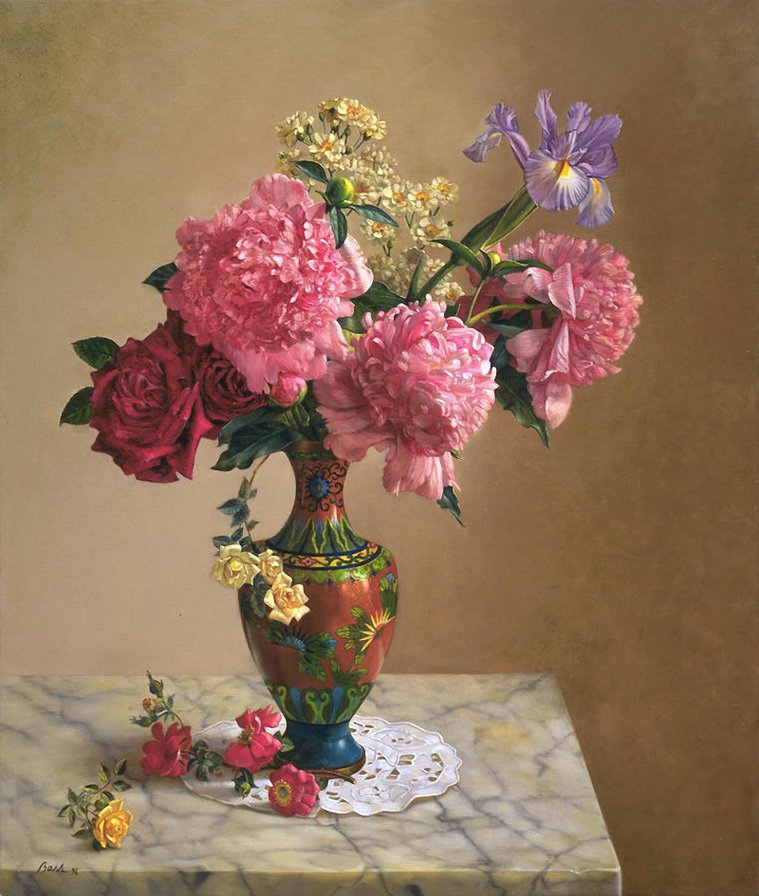 Цветочное настроение - натюрморт - оригинал