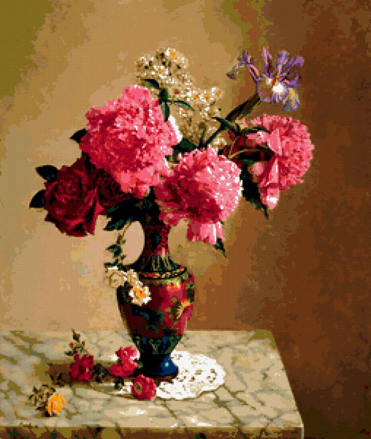 Цветочное настроение - натюрморт - предпросмотр