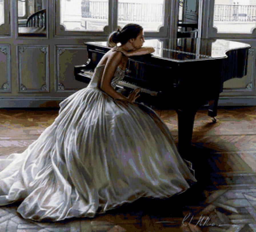 серия "женщины" - женщина.рояль - предпросмотр