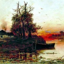 Схема вышивки «вечер»