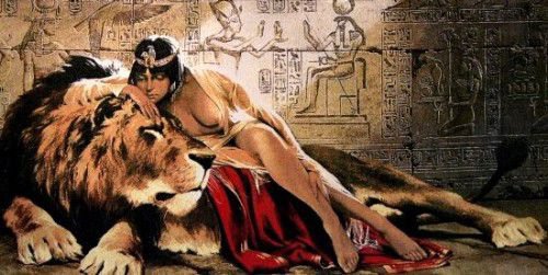 Клеопатра со львом - оригинал