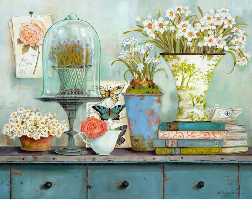 Цветочное настроение - винтаж, цветы. - оригинал